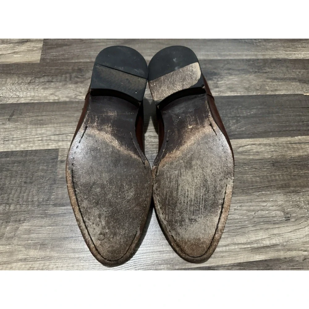 To Boot New York Brown Leather Double Monk Strap Shoes Mens Size 10.5 Made Italy